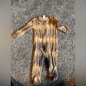 Kate Quinn Brown Forest Print Kids Footie